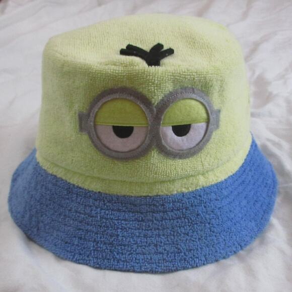 USJ Universal Studios Japan Minion Bucket Hat Terry Cloth "KEVIN" - Picture 1 of 7